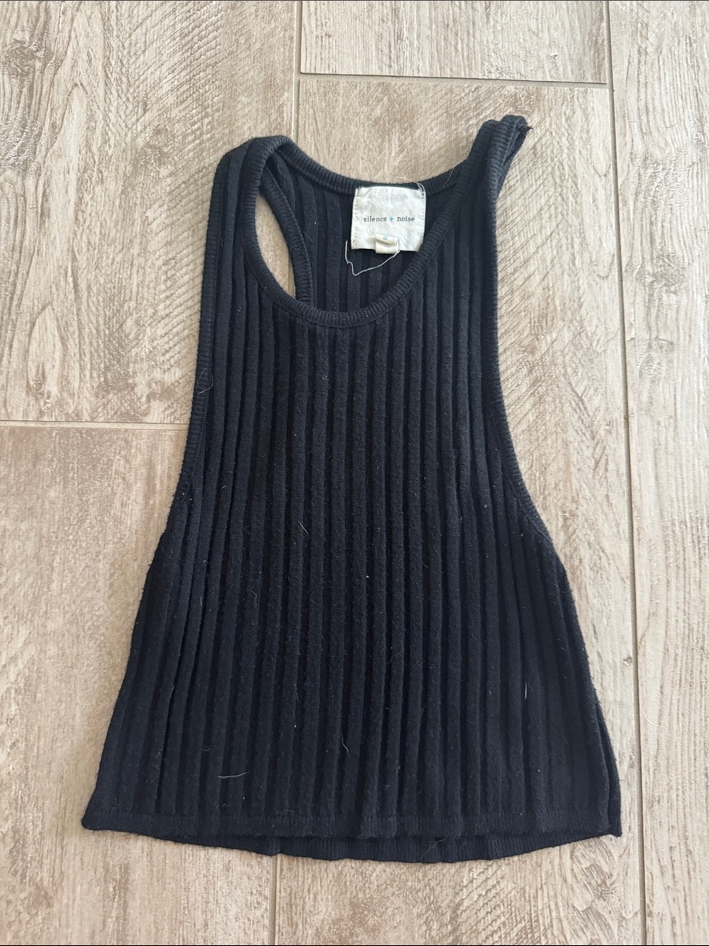 Black Ribbed Tank Top